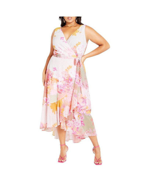 Plus Size Aliya Print Maxi Dress