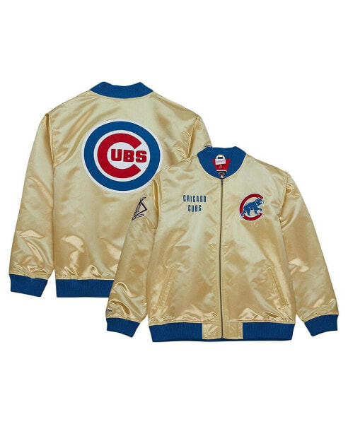 Men's Gold Chicago Cubs OG 2.0 Lightweight Satin Full-Zip Jacket