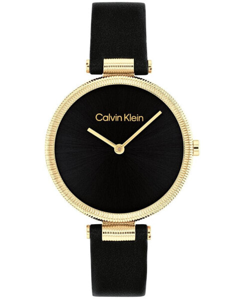 Часы Calvin Klein Gleam Black Leather 32mm