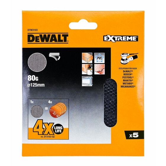 Шлифовальные диски Dewalt dtm3103-qz Ø 125 mm 80 g 5 штук