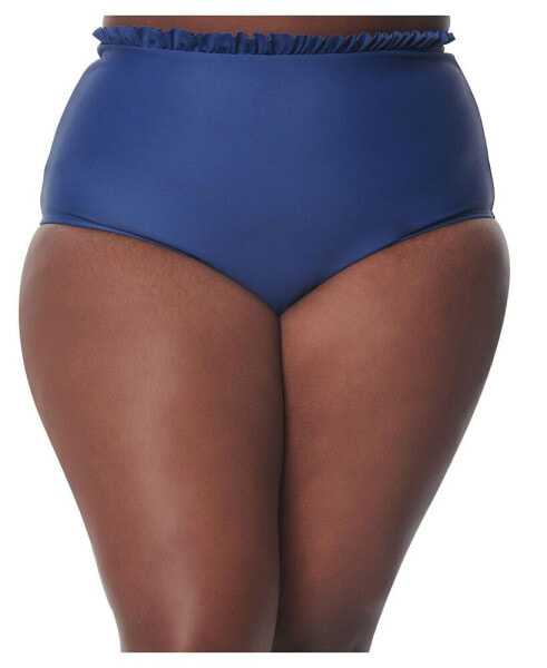 Plus Size Ruffled High Waist Cape May Swim Bottoms