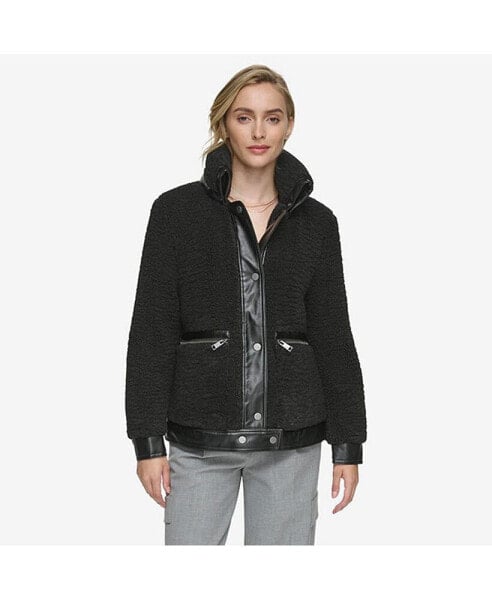 Women's Zepita Sherpa and Faux Leather Jacket