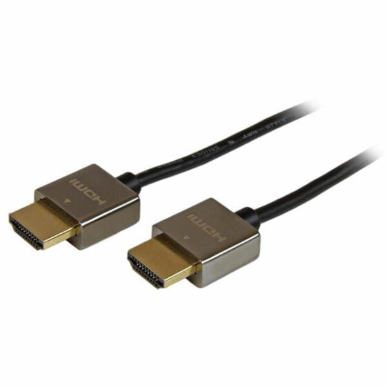 StarTech.com 2m Slim HDMI Cable w/ Low Profile Metal Connectors - 4K High Speed HDMI Cable w/ Ethernet - 4K 30Hz UHD HDMI Cord - 10.2 Gbps - HDMI 1.4 Video / Display Cable 36AWG - HDCP 1.5, 2 m, HDMI Type A (Standard), HDMI Type A (Standard), Black