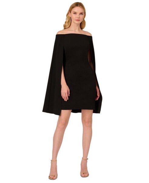 Women's Off-The-Shoulder Cape Dress