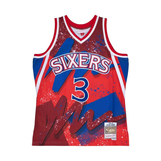 Mens Mitchell & Ness NBA HYPER HOOPS SWINGMAN JERSEY - 76ERS 1996 ALLEN IVERSON