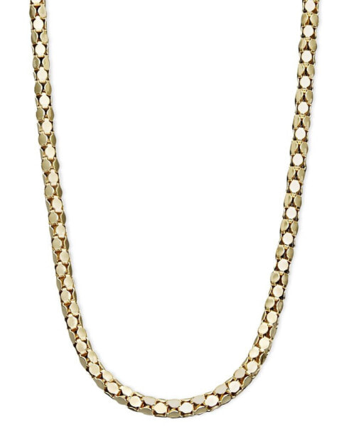 14k Gold Necklace, 16" Diamond-Cut Popcorn Chain (1-5/8mm)