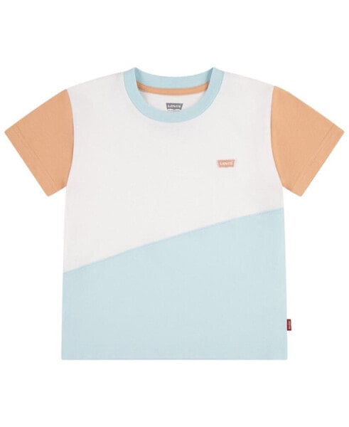 Toddler and Little Boys Colorblock Pieced T-shirt
