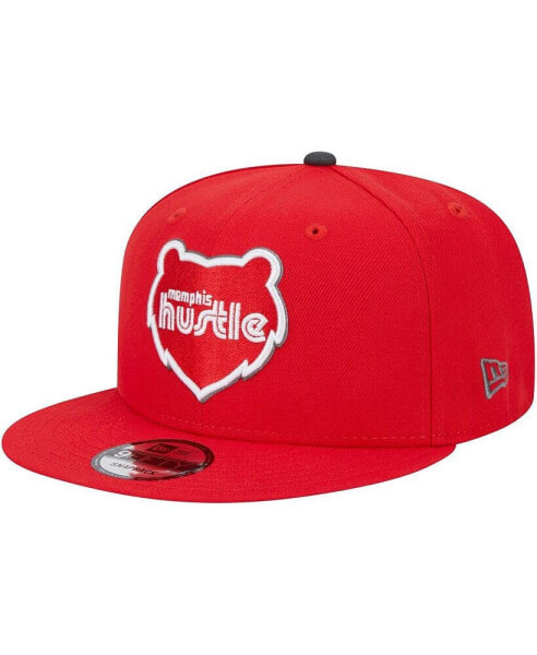 Men's Red Memphis Hustle On The Court 2023/24 NBA G League Draft 9FIFTY Snapback Hat