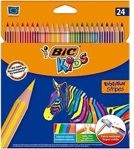 Цветные карандаши BIC Eco Evolution Stripes 18+6 цветов