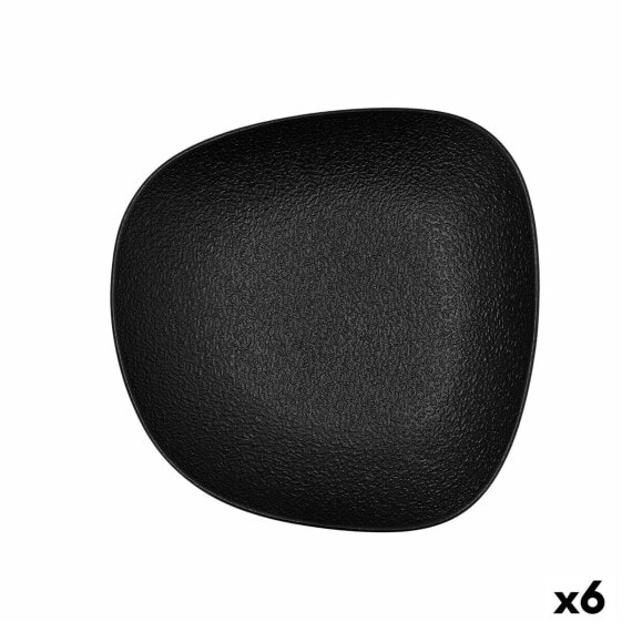Глубокое блюдо Bidasoa Fosil Чёрное керамическое квадратное 21,9 x 21,7 x 4,8 см (6 штук)