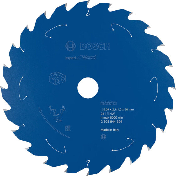 Bosch Akku-Kreissägeblatt Expert for Wood Carbide 254 x 30 x 2.1/1.6 24 Zähne