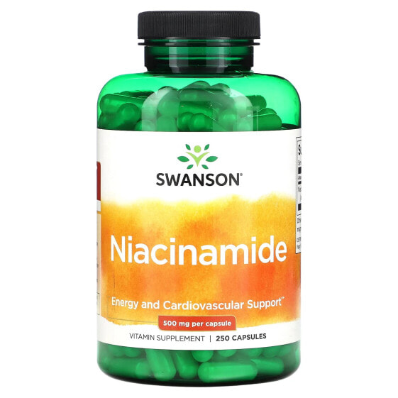 Витамины группы B Swanson Niacinamide, 250 мг, 250 капсул