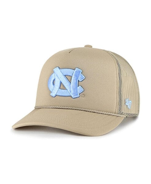 Men's Khaki North Carolina Tar Heels Foam Front Mesh Trucker Snapback Hat