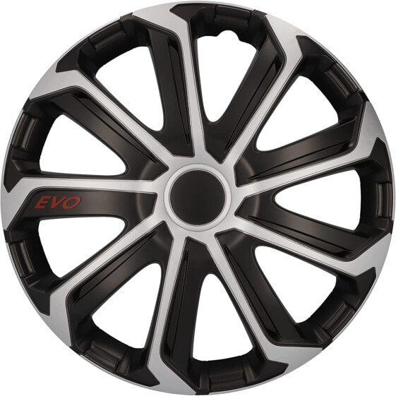 Cartrend 4 x wheel caps Daytona black / silver 15 inches