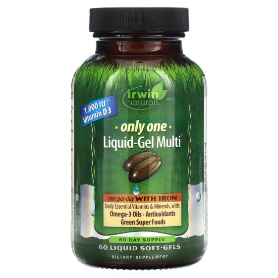 Only One, Liquid-Gel Multi with Iron, 60 Liquid Soft-Gels