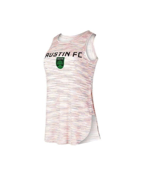 Women's White Austin FC Sunray Tri-Blend Tank Top