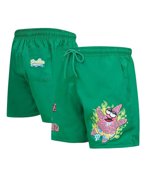 Men's Kelly Green SpongeBob SquarePants Krustypants Patrick Star Woven Shorts