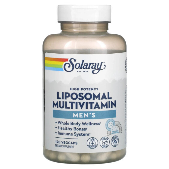 Solaray, Высокоэффективные мужские липосомальные мультивитамины, 120 растительных капсул