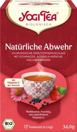 Kräutertee "Natürliche Abwehr" mit Echinacea, Acerola-Kirsche & Holunderbeere (17 Beutel), 34 g