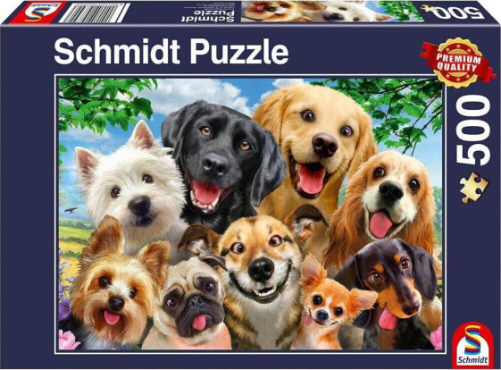 Schmidt Spiele Puzzle PQ 500 Psy robią selfie G3