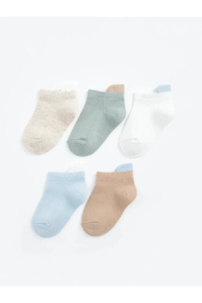 LCW baby Basic Erkek Bebek Patik Çorap 5'li