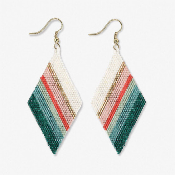 INK+ALLOY Women's Frida Luxe Beaded Earrings Teal + Poppy