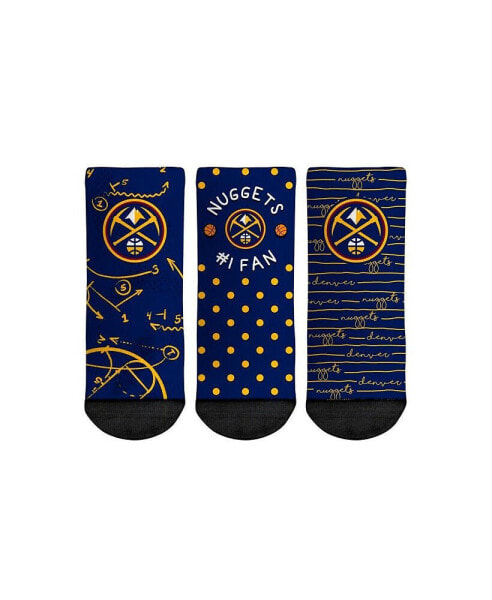 Toddler Socks Denver Nuggets #1 Fan 3-Pack Crew Socks Set