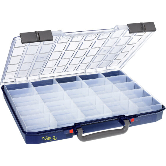 raaco CarryLite - Small parts box - Polypropylene - Blue,Transparent - Hinge - 413 mm - 330 mm