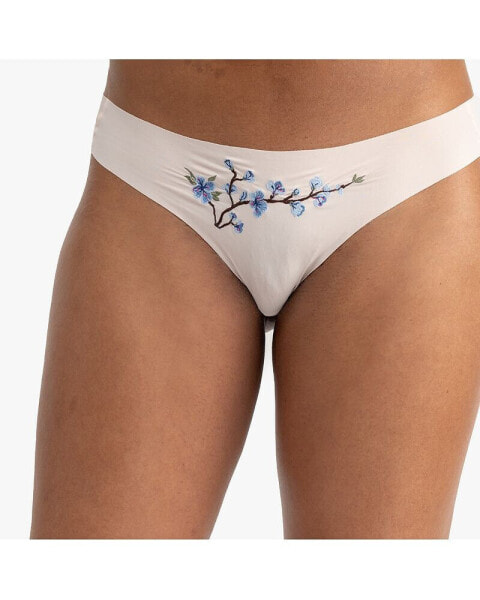 Women's Better Briefs Thong with Embroidery