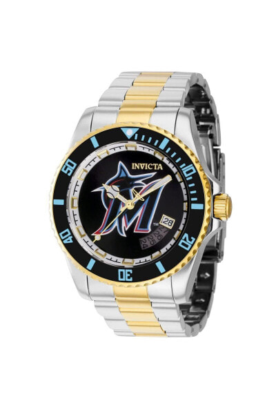 Часы Invicta MLB Miami Marlins Automatic Men's Watch 42mm Steel Gold