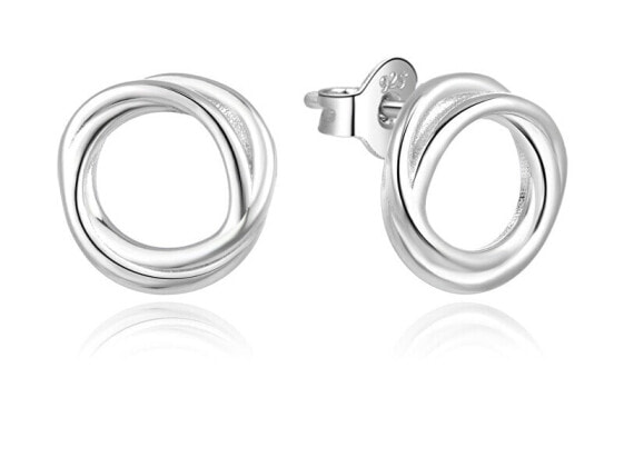 Минималистичные серебряные серьги кольца AGUP1871