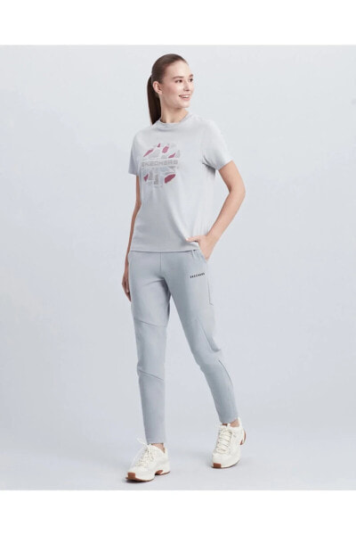 W Velvet Print T-shirt Kadın Mavi Tshirt S212944-407