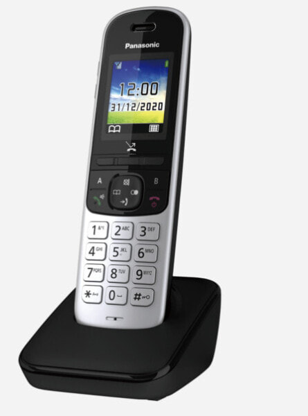 Радиотелефон беспроводной Panasonic KX-TGH710 с громкоговорителем, 200 записей, определитель номера, черный