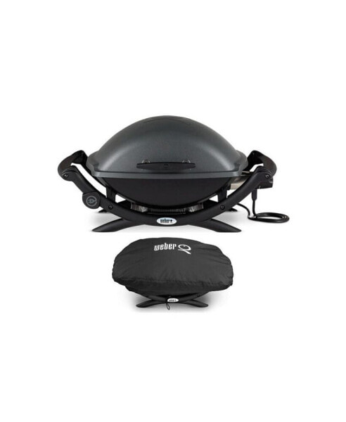 Q 2400 Electric Grill (Black) with Grill Cover Bundle