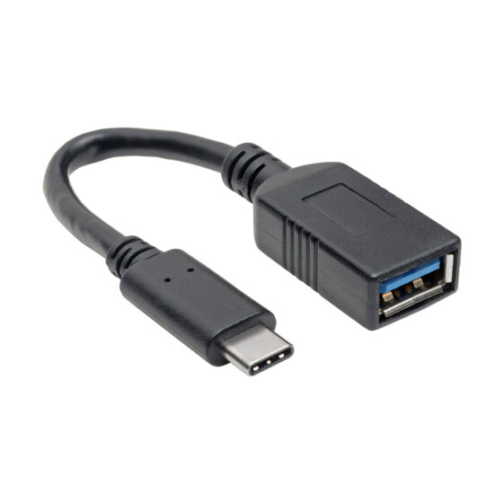 Eaton Tripp Lite U428-C6N-F USB-C to USB-A Adapter (M/F) - USB 3.2 Gen 1 (5 Gbps) - USB-IF Certified - Thunderbolt 3 Compatible - 6-in. (15.24 cm) - 0.2 m - USB C - USB A - USB 3.2 Gen 1 (3.1 Gen 1) - 5000 Mbit/s - Black