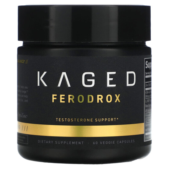 Kaged, Матрица поддержки тестостерона Ferodrox, 60 вегетарианских капсул