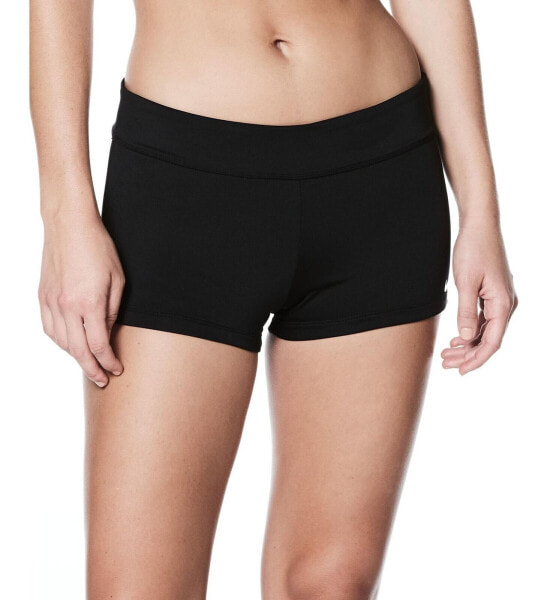 Nike 288115 Womens Logo Active Swim Shorts Black M