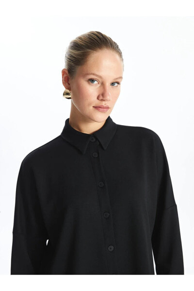 Düz Oversize Kadın Gömlek Tunik