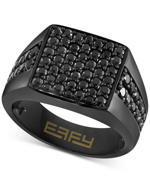 EFFY® Men's Black Spinel Cluster Ring (2-1/2 ct. t.w.) in Black PVD-Plated Sterling Silver