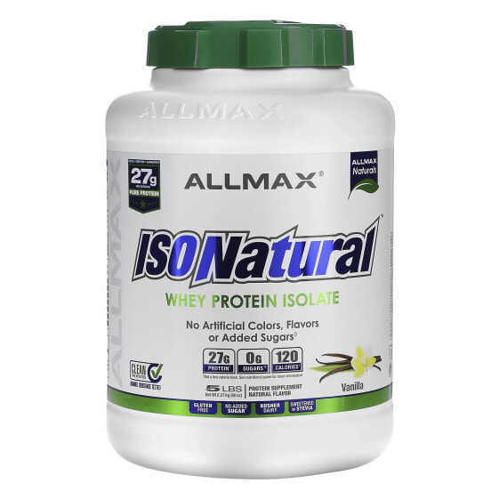 IsoNatural, Whey Protein Isolate, Vanilla, 5 lbs (2.27 kg)