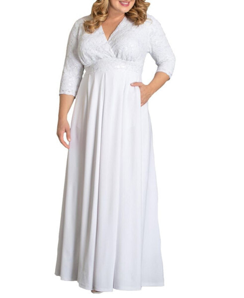 Women's Plus Size Starlight Sequined Wedding Gown