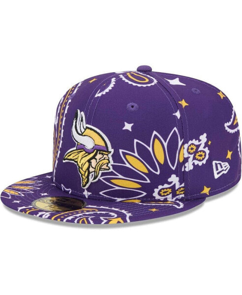 Men's Purple Minnesota Vikings Paisley 59Fifty Fitted Hat