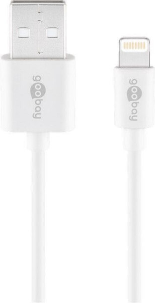 Wentronic Lightning USB Charging and Sync Cable - 2 m - 2 m - Lightning - USB A - Male - Male - White