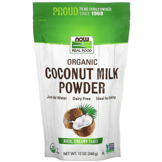 Органическое сухое молоко NOW Кокосовое 340 г