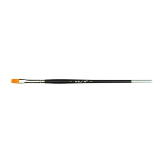 MILAN Polybag 3 Premium Synthetic Flat Paintbrushes With Short Handle Series 621 Nº 14