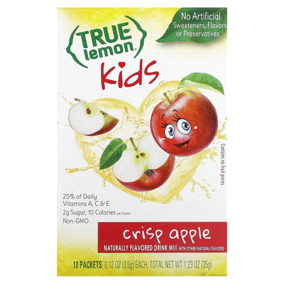 True Citrus, True Lemon, смесь для детских напитков, хрустящее яблоко, 10 пакетиков по 3,5 г (0,12 унции)