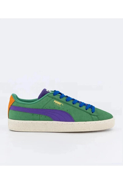 390113-02 Suede Cord Erkek Yeşil Sneaker Spor Ayakkabı