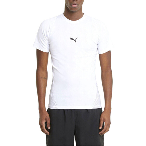 Puma ExoAdapt Crew Neck Short Sleeve Athletic T-Shirt Mens White Casual Tops 520