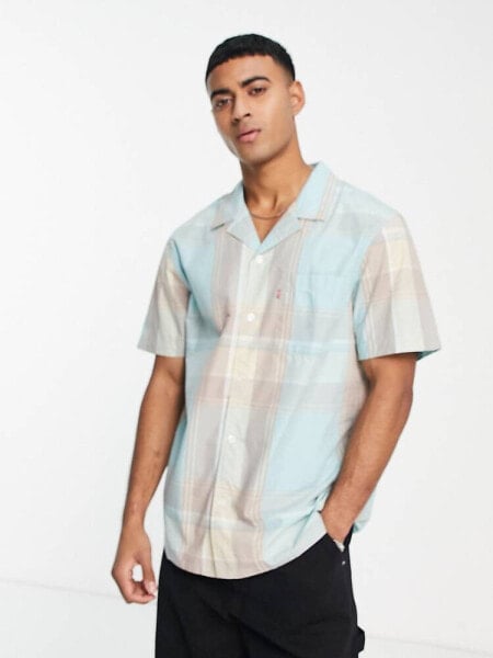 Levi's Sunset Camp shirt in blue pastel check