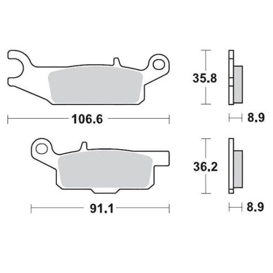 MOTO-MASTER Yamaha 096111 Sintered Brake Pads